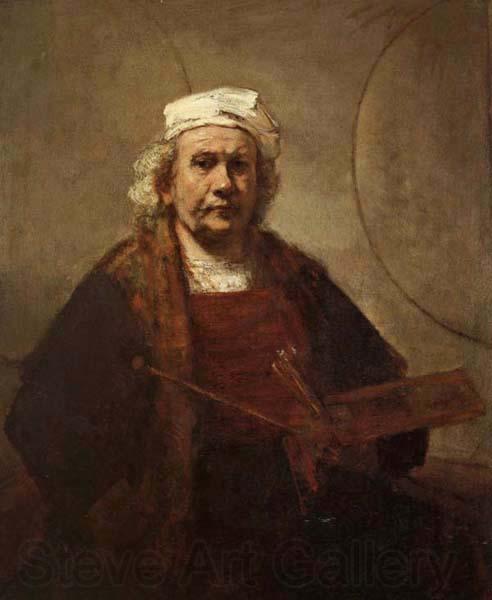 Rembrandt van rijn Self-Portrait with Tow Circles Norge oil painting art